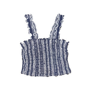 Hollister Blue Striped Ruched Tank Top